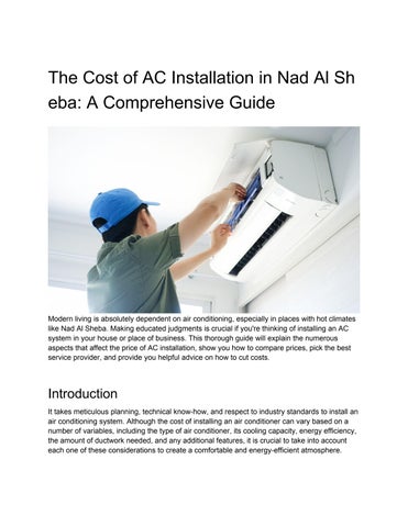 Ac Repair in Nad Al Shiba